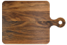 Cutting board with rounded handle