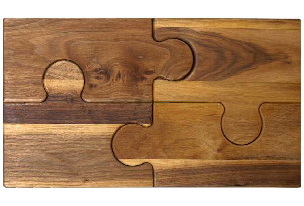 Large cutting board - four piece puzzle