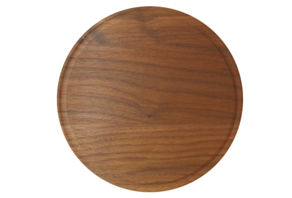 Round walnut cutting board
